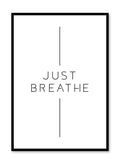 Modern minimalist art print by Opposite Wall with graphic Breathe design