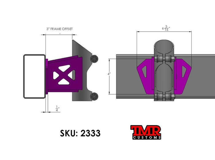 Bump Stop Frame Mount - 3" OFFSET