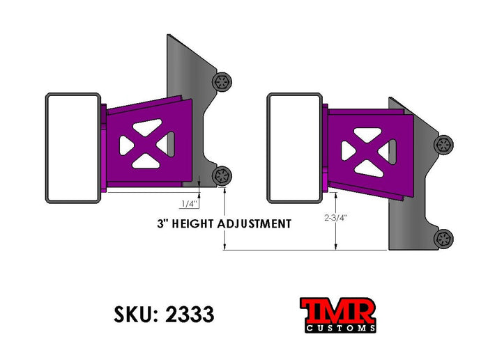 Bump Stop Frame Mount - 3" OFFSET