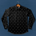 Cattle icon pattern - Men's Casual Long Sleeve Shirt - myfunfarm