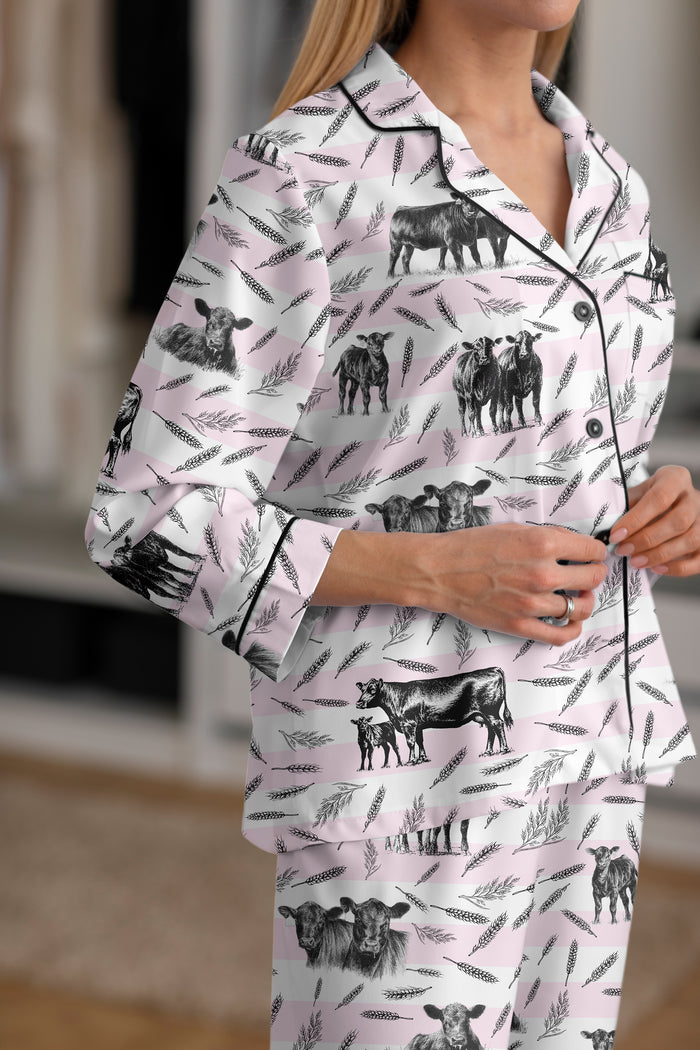 Cattle Pattern Pajamas Set Matching Family Outfit - myfunfarm