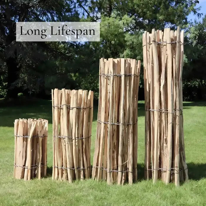 Chestnut Heavy Duty Paling Fence Roll with Steel Wire