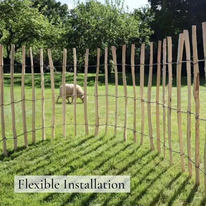 Chestnut Heavy Duty Paling Fence Roll with Steel Wire
