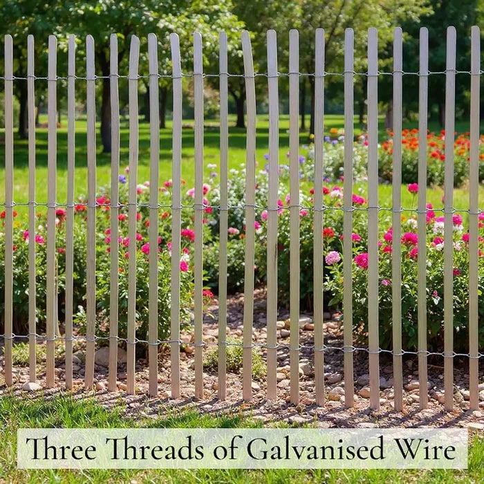 Chestnut Heavy Duty Paling Fence Roll with Steel Wire