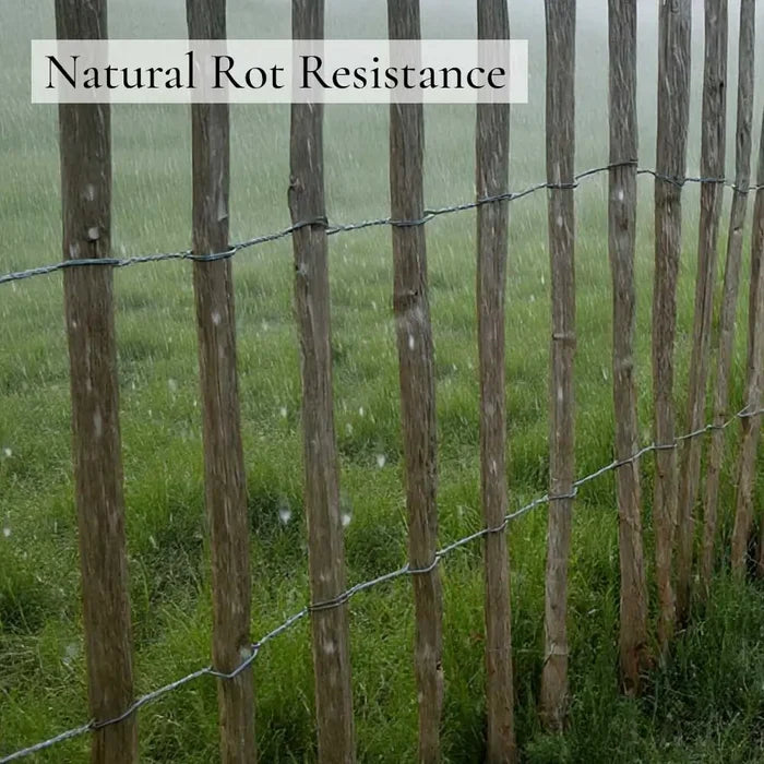 Chestnut Heavy Duty Paling Fence Roll with Steel Wire