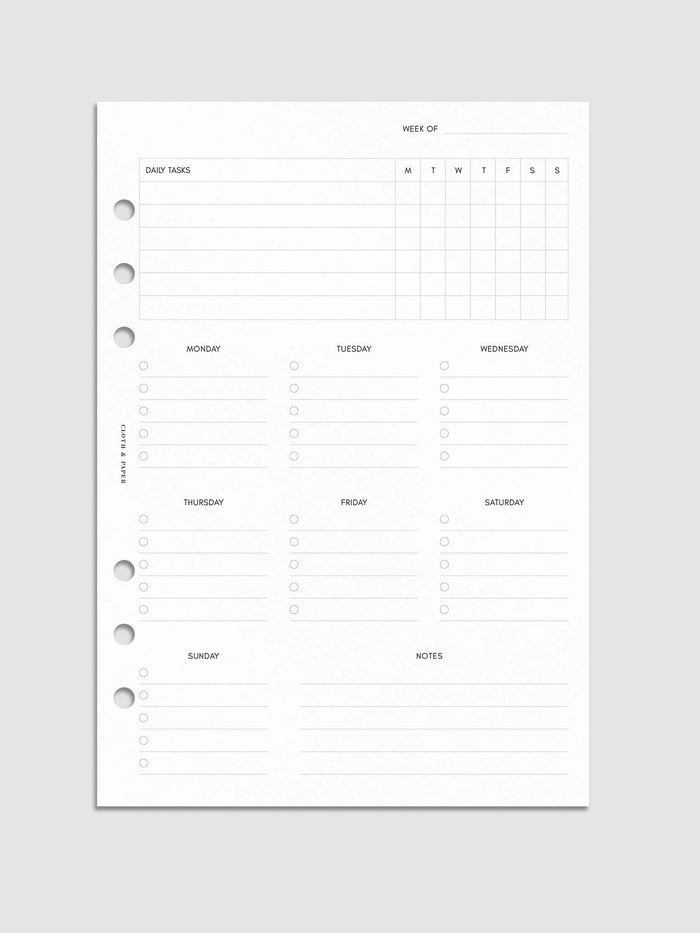 Digital mockup of insert in A5.