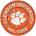 Clemson Tigers 23.5" Distressed Round Sign