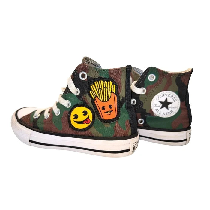 Converse Camo Burger And Fries High Top Sneakers