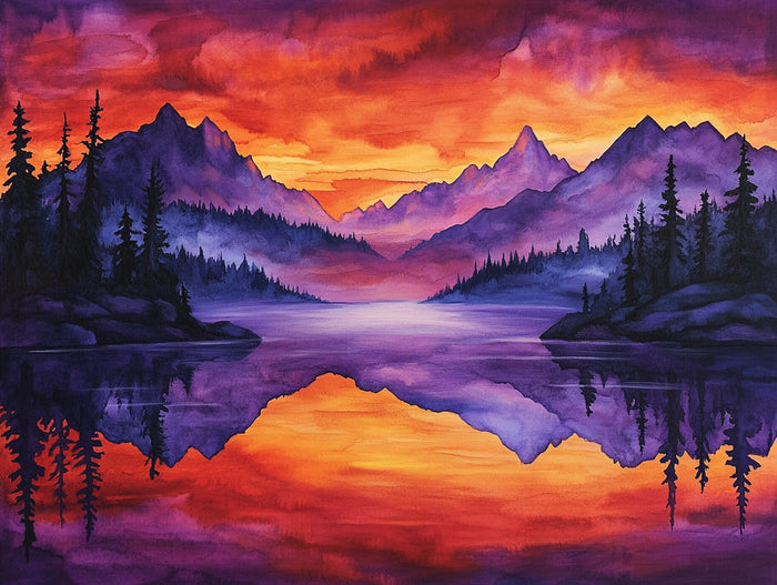 Crimson Dawn Over Crystal Lake