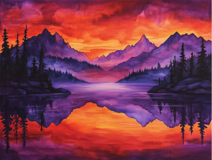 Crimson Dawn Over Crystal Lake