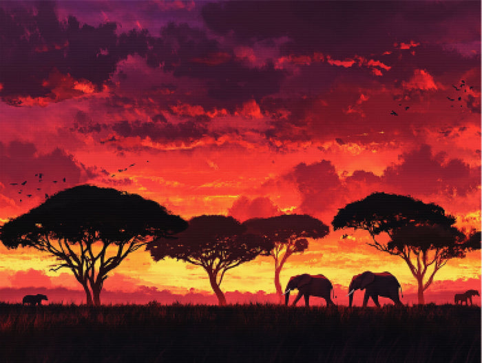 Crimson Skies of the Savannah