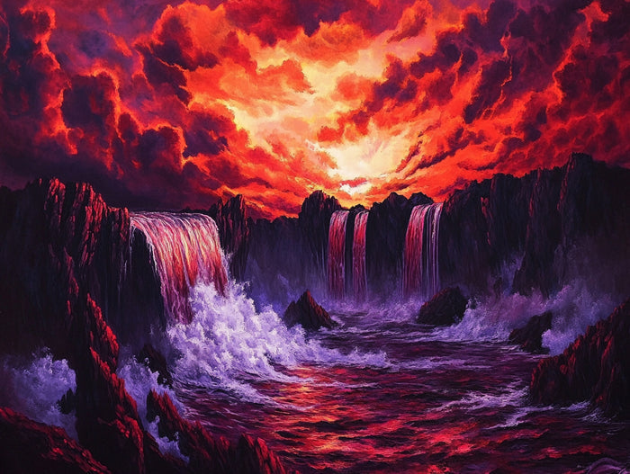 Crimson Waters of the Lava Falls