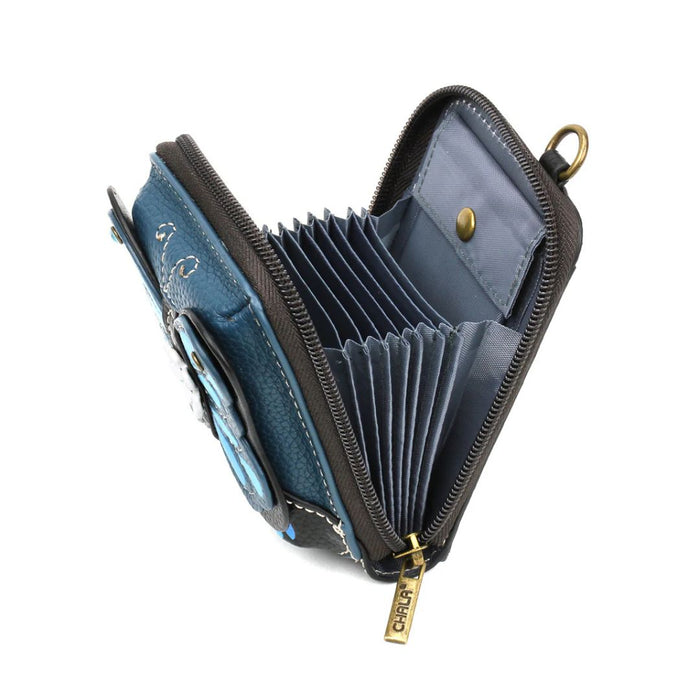 Cute-C - Credit Card Holder / Wallet Wristlet – Blue Butterfly