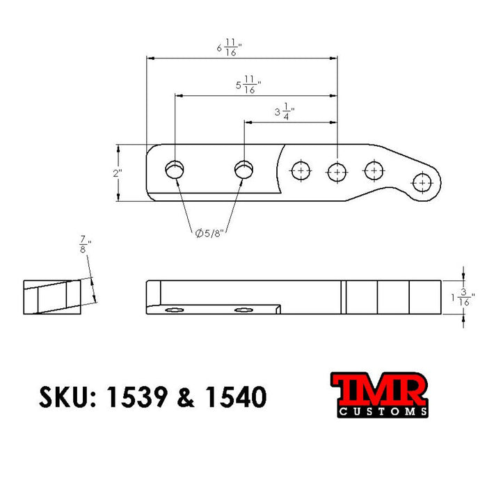 Dana 44 High Steer Arms - Flat