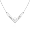 Diamond V Necklace 925 Sterling Silver Necklace MelodyNecklace