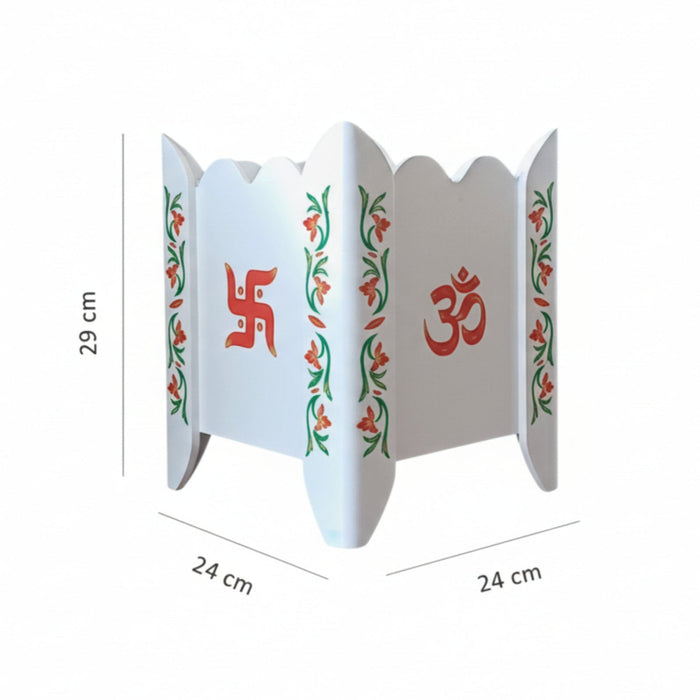 Divyam Tulsi Planter Pot / Stand With Floral Motif