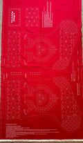 DVC1001 Sashiko Christmas Stocking Panel Red