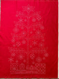 DVC1005 Sashiko Christmas Tree Panel Red
