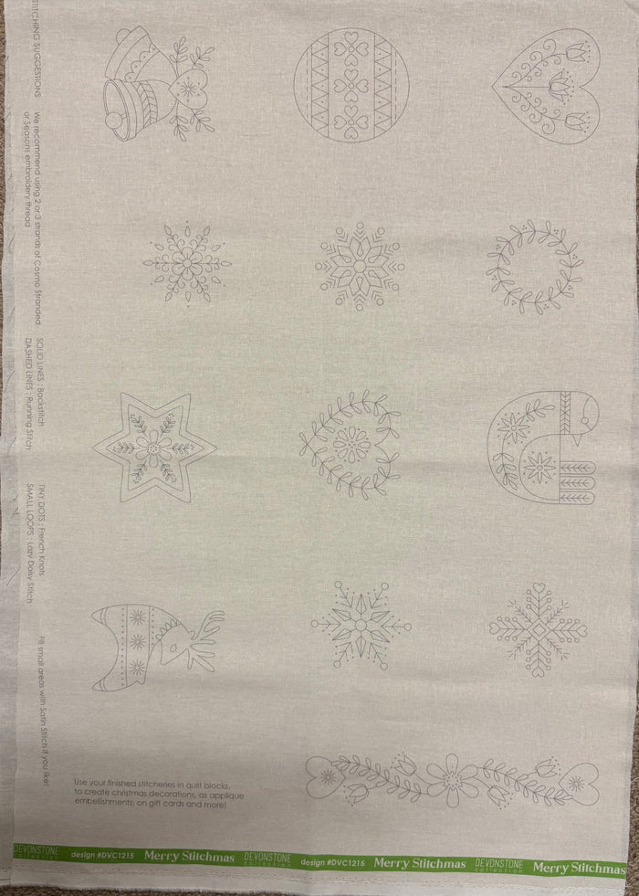 DVC1215 Merry Stitchmas Stitching Panel of 26