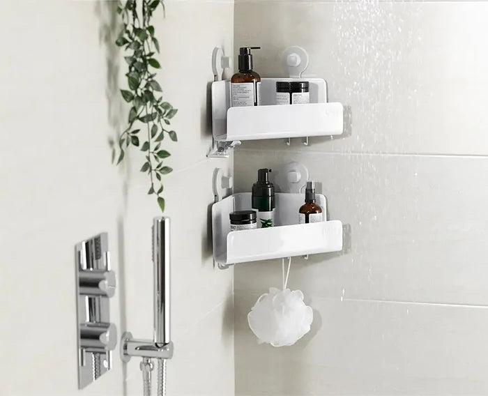 [lifestyle] [hidden] EasyStore™ 2-piece Corner Shower Shelf Set - 70550 - Image 1