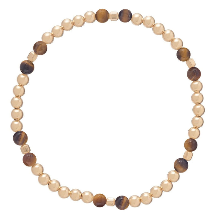 Enewton Design Essence 4MM Gold Bracelet Tiger Eye