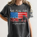 Faith family cattle 250 years of freedom Unisex T-Shirt
