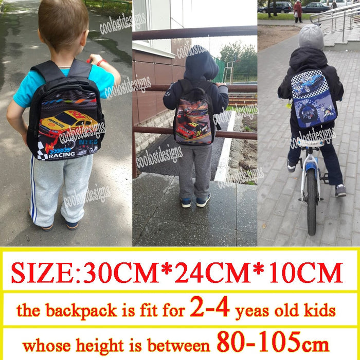 Farm Tractor Print Backpack Children School Bags