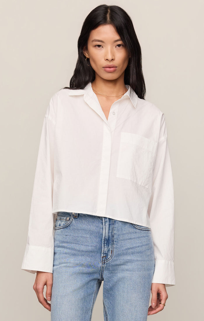 Favorite Button Up Top White