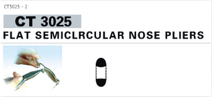 Flat Semiclrcular Nose Pliers