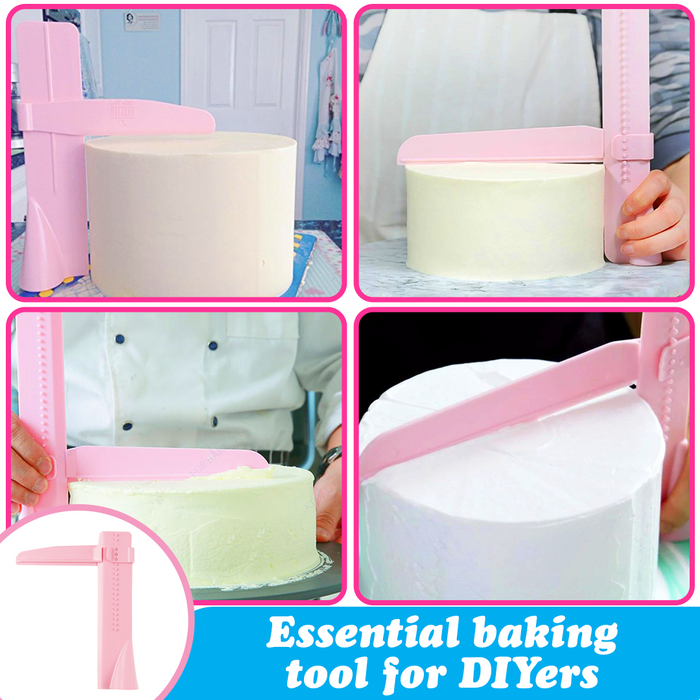 Food Stuff Adjustable Cake Scraper ( Free Pipping Tips Set ! )