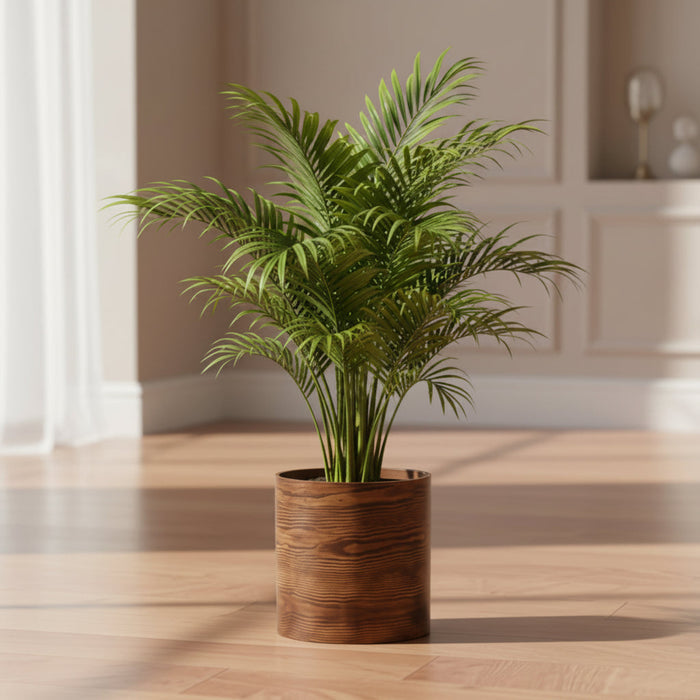 Forest Bark Round Cylindrical Planter Pot (Large Size)