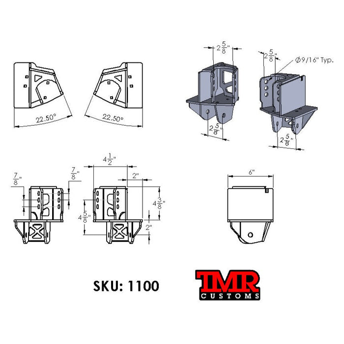 Frame Mounted 4 Link Brackets