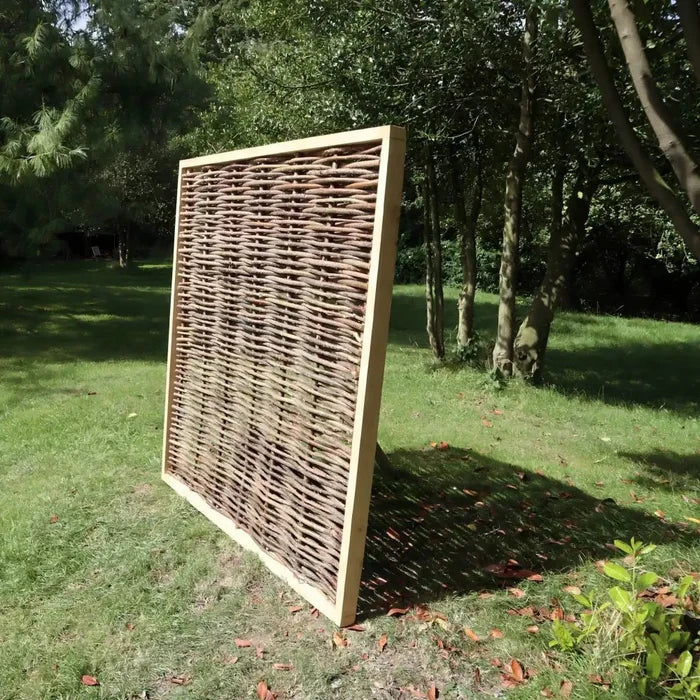 Handwoven Nouveau Fencing Contemporary Framed Hurdle Premium Weave