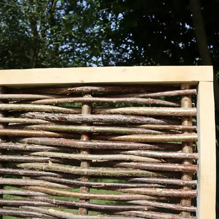 Contemporary Framed Hurdle Premium Weave Hazel Hurdle Handwoven