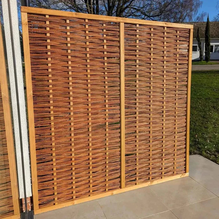 Add rustic charm to your garden with natural Willow Hurdle Fencing, perfect for privacy and definition.