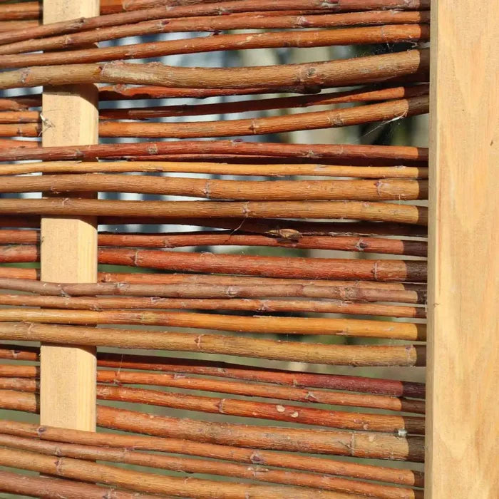 Embrace classic style with woven Willow Fencing, adding warmth and texture to your outdoor space.