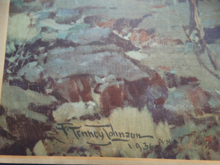 Frank Tenney Johnson "Guardian of the Herd" 1936 lithograph P2134