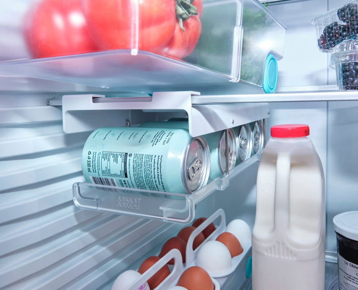 [hidden] [lifestyle] FridgeStore™ Under-Shelf Can Dispenser - 2 Pack