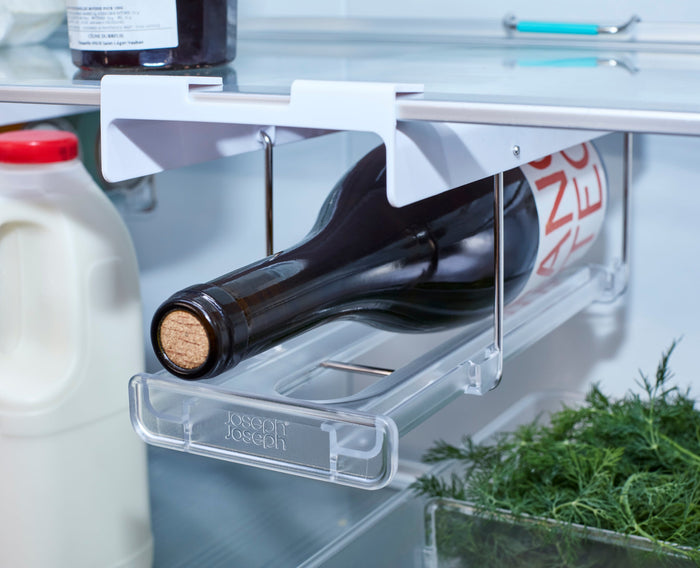 [half-width] FridgeStore™ Under-Shelf Bottle Holder & Can Dispenser