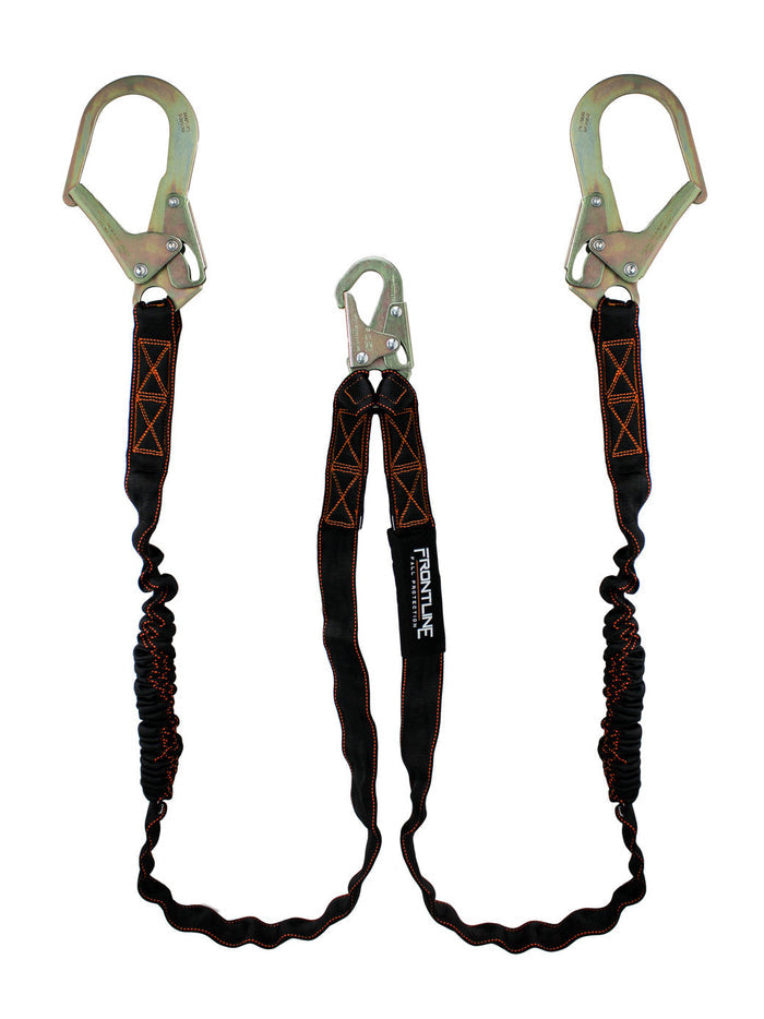 Frontline LIS62R Combat™ Twin Leg 6' Rebar Hook Lanyard with Internal Shock Absorber