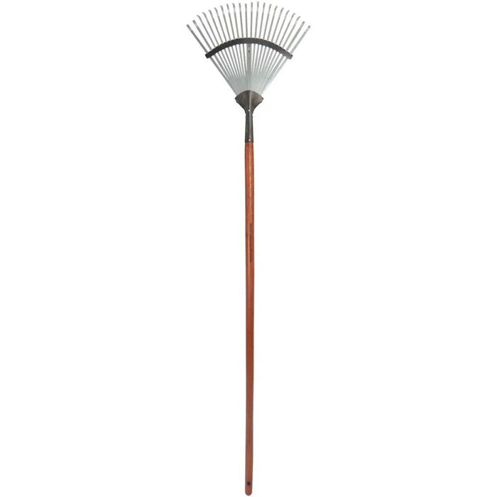 German Adjustable Curved-Edge Lawn Rake