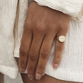 Gold Plated Everything Will Be OK Signet Ring