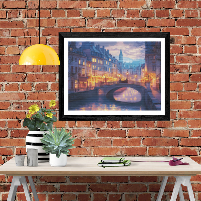 Golden Lanterns Over Old Town Bridge