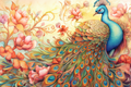 Graceful Golden Afternoon Peacock