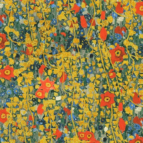 Gustav Klimt Gold and Cobalt Coordinating Fabric