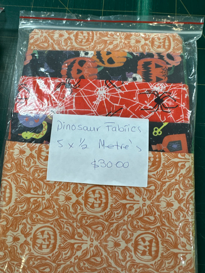 Halloween Fabric Pack - 5 x 1/2m