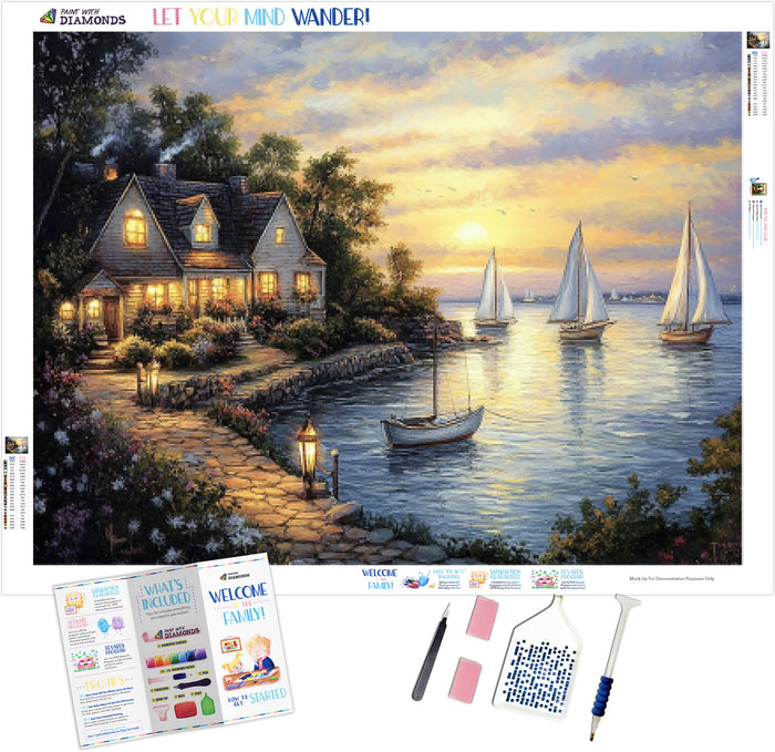 Harbor Lights at Dusk