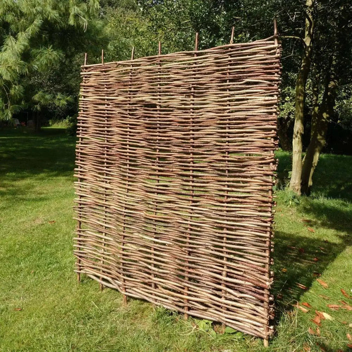 Durable hurdles: Woven Wood's hazel hurdles are made from durable materials and construction methods, ensuring that they will last for many years to come