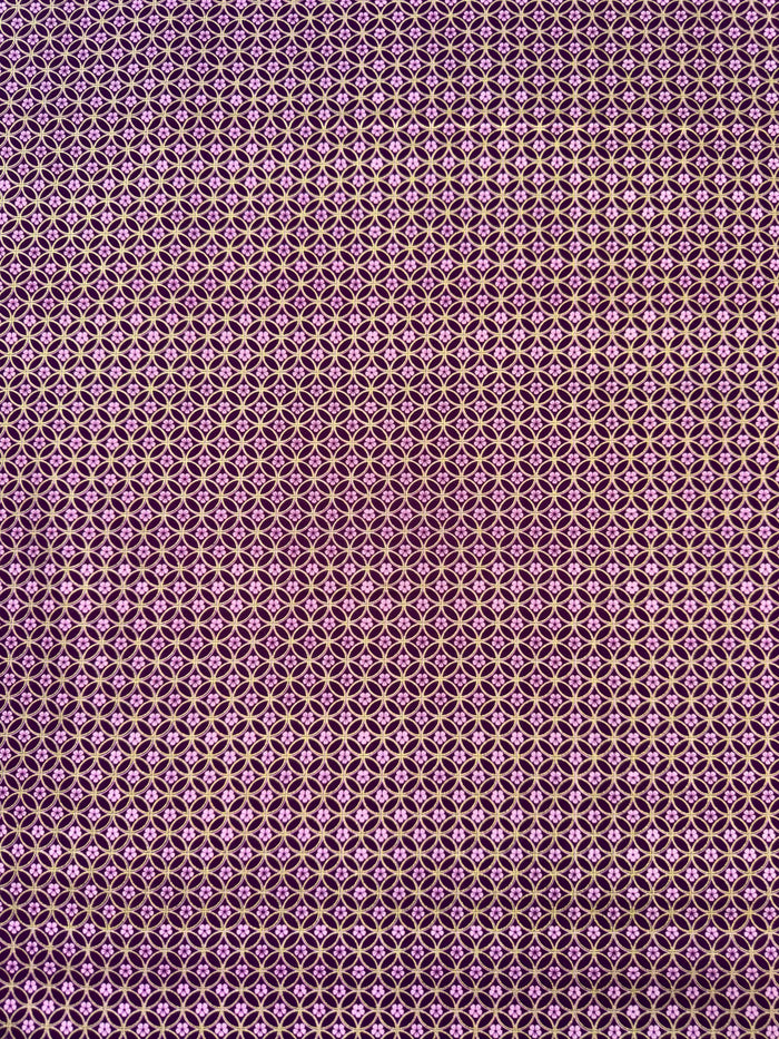 Imperial Collection - Graceful Cranes - Circles in Plum