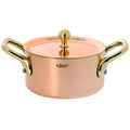 Inocuivre Stewpan and Lid with Brass Handle 3.9 inch diameter